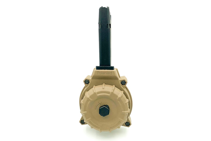 PRO MAG Fits Glock 17/19 9mm 50 Round Flat Dark Earth Polymer Drum